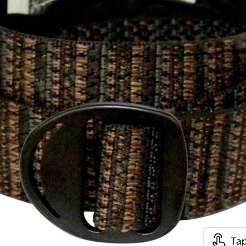 Bison Designs Belt Size large Woven Metal Buckle.
